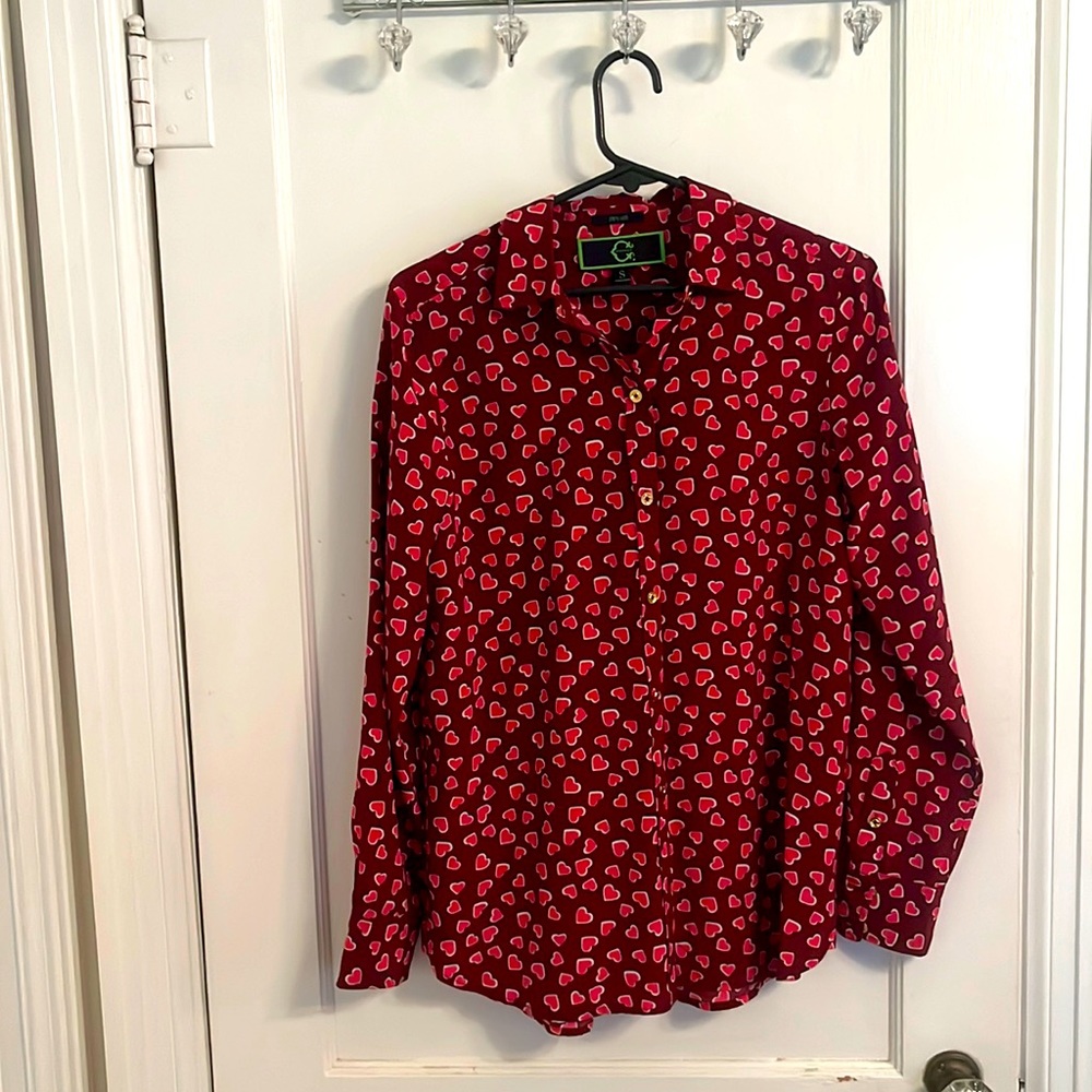 100% Silk Heart Blouse